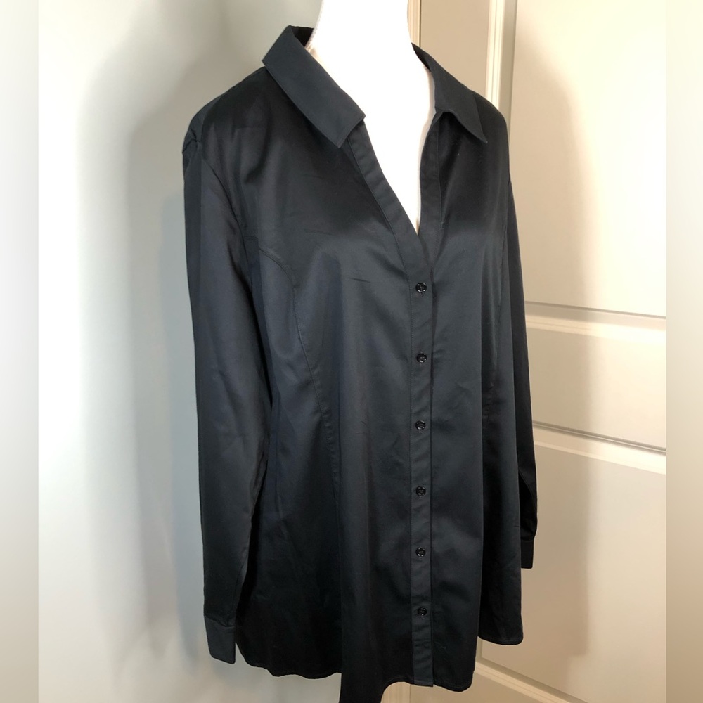 Soft Surroundings Black Button Down Shirt. Excellent Condition.